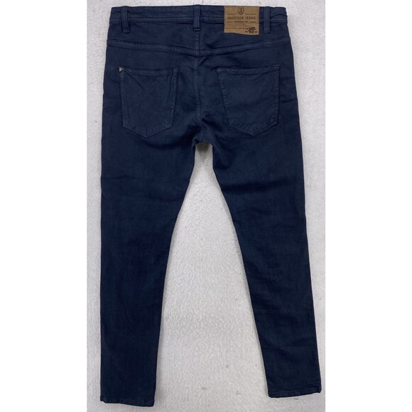 INDICODE Clay Jeans Men's Size 31x32 Black Slim Fit Stretchy Zip Fly Pants - Picture 2 of 12
